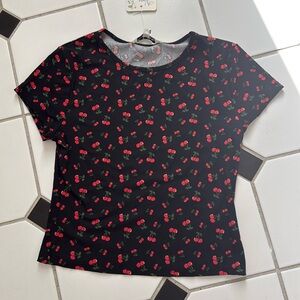 New with tags cherry crop shirt.